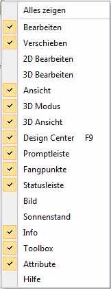 menuFenster-Symbolleisten