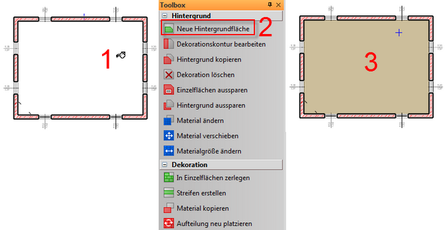 Dekoration-Grundriss