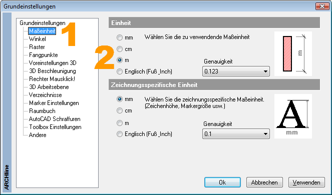 grundeinstellungen_Maßeinheit